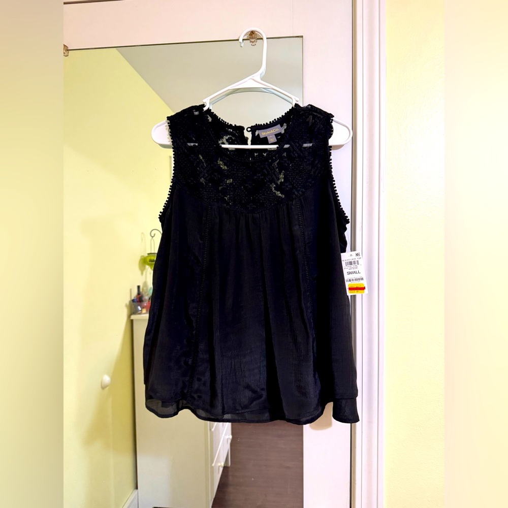 NWT Style & Co black lace top sleeveless